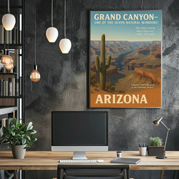 Grand Canyon Vintage Travel Aesthetic Poster