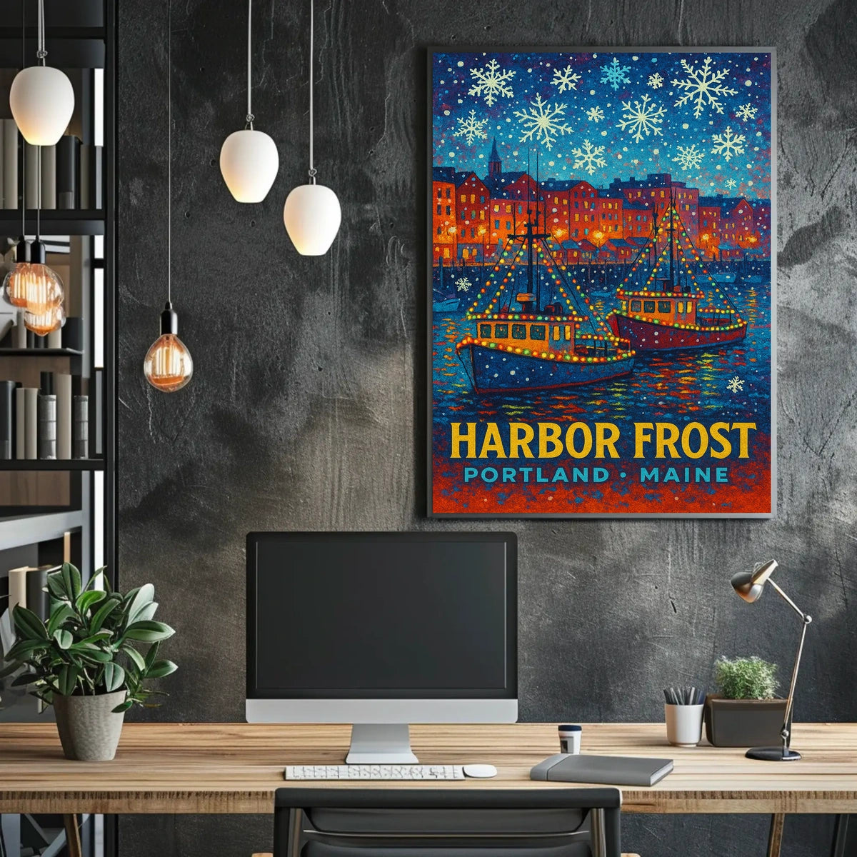 Harbor Frost in Portland, Maine Poster