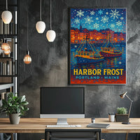 Harbor Frost in Portland, Maine Poster