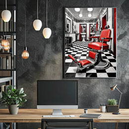 Retro Barber Shop Vibes Poster