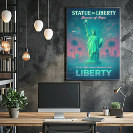 Beacon of Hope: Retro-Futuristic Sci-Fi Poster