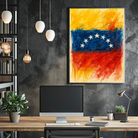 Vibrant Venezuelan Flag Wanderlust Art Poster