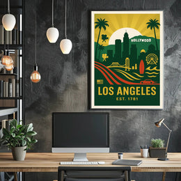 Los Angeles Highlights Poster PosterGoat