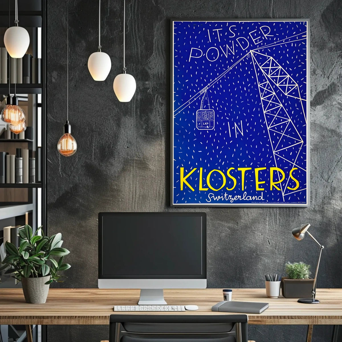 Powder In Klosters Poster
