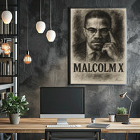 Malcolm X Portrait Poster