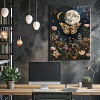 Moonlit Garden Dreamscape Fantasy Poster