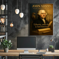 John Adams Vintage Patriotic Historical or Presidential Poster PosterGoat