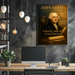 John Adams Vintage Patriotic Historical or Presidential Poster PosterGoat
