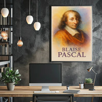 Blaise Pascal Portrait for Historical or Presidential Poster