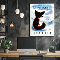 Foxy Skiers Fly Sas Poster