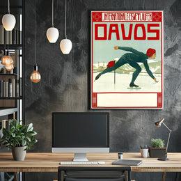 Davos Ice Skating Event Poster
