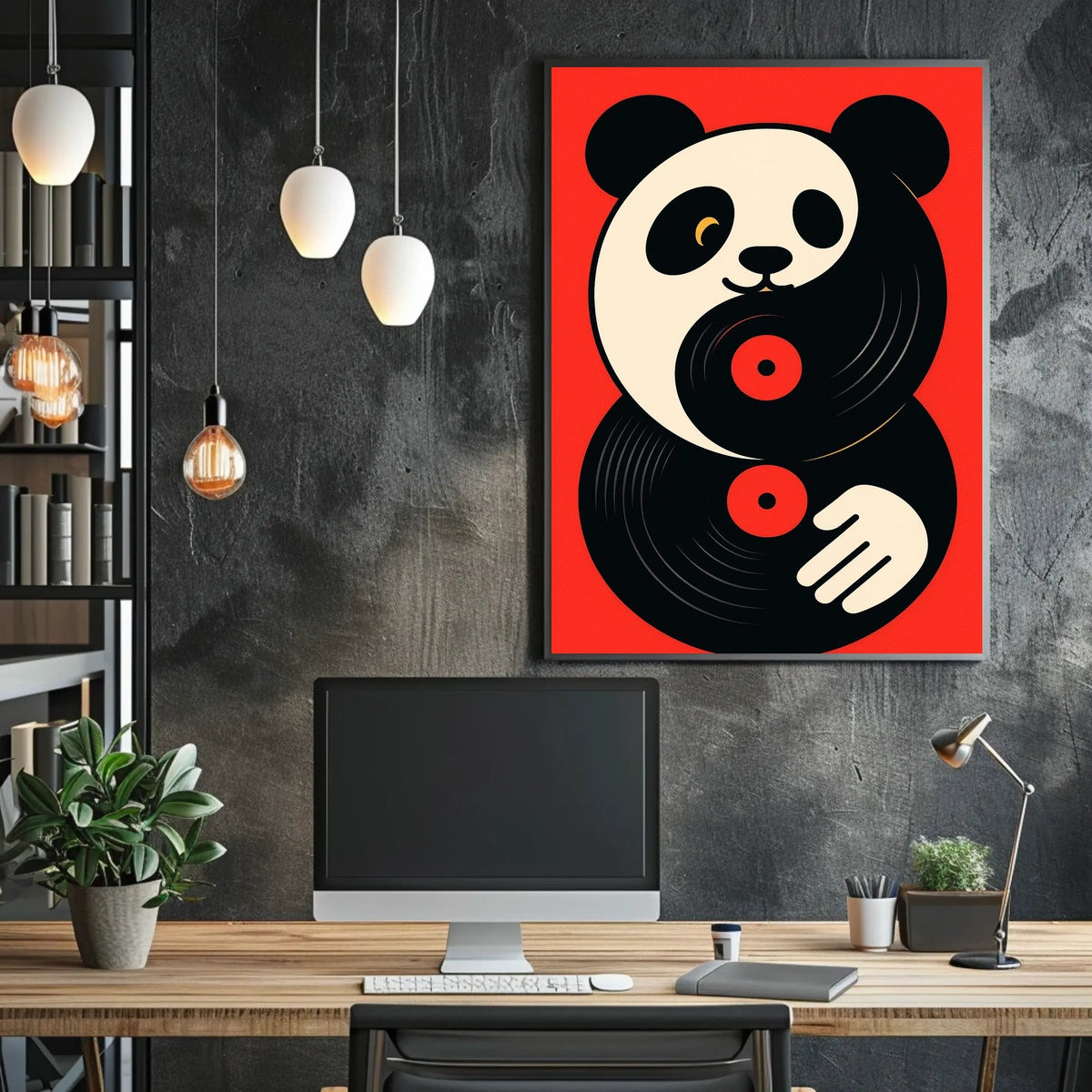 Panda Vinyl Vibes Poster