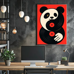 Panda Vinyl Vibes Poster