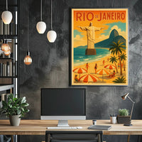 Rio de Janeiro Vintage Travel Poster