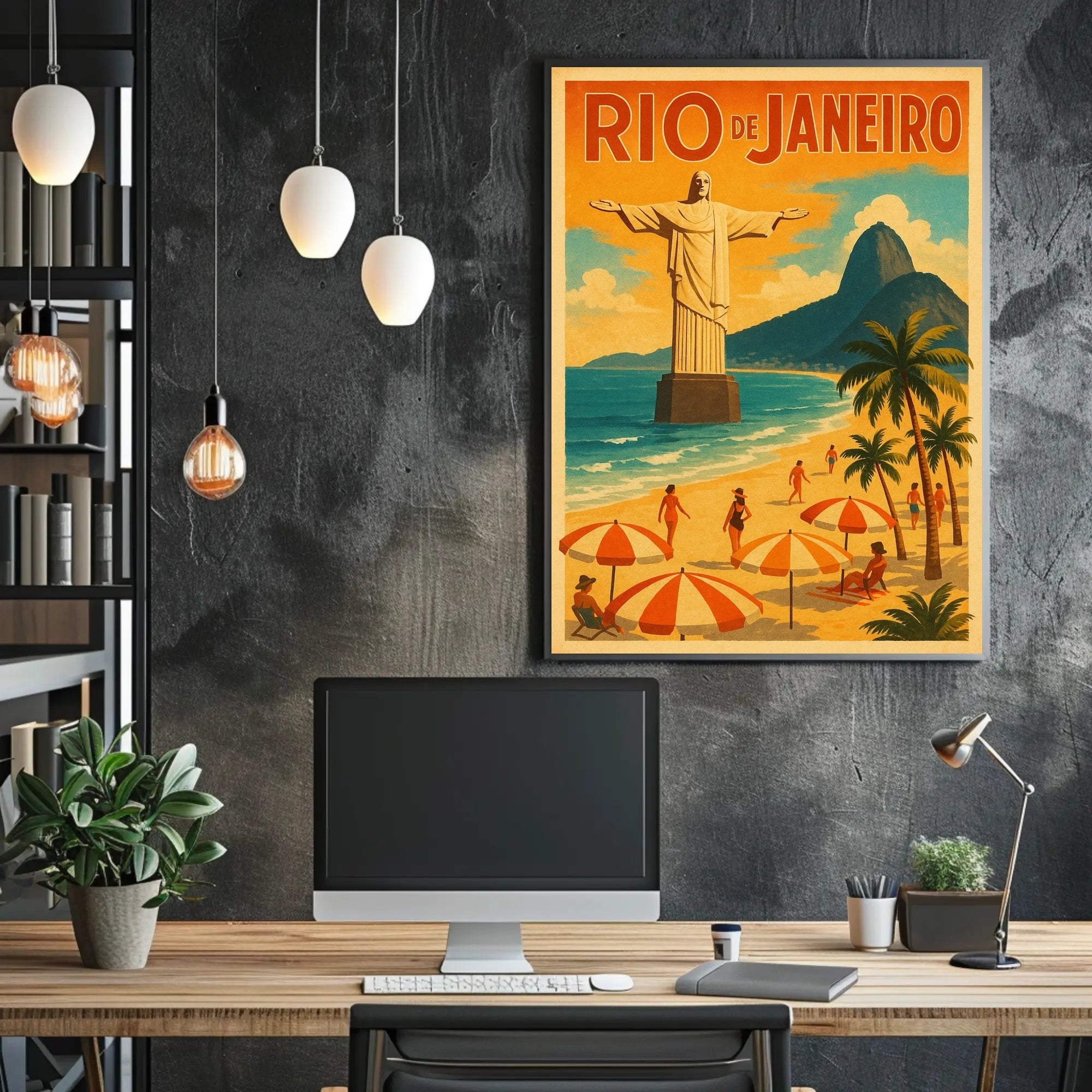 Rio de Janeiro Vintage Travel Poster