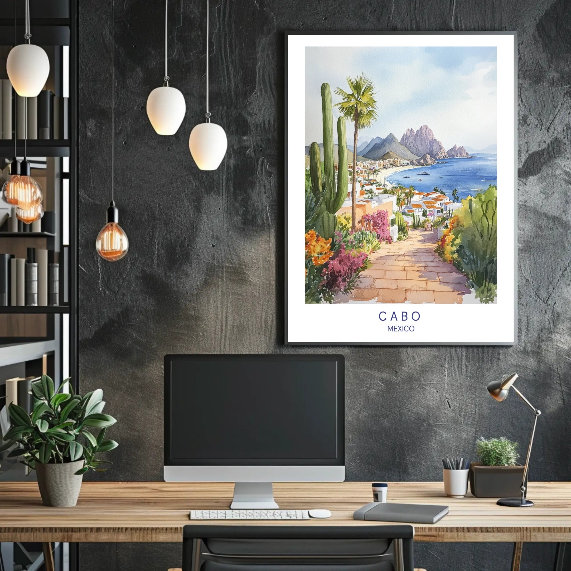 Cabo San Lucas Coastal Scene Travel Poster PosterGoat