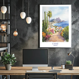 Cabo San Lucas Coastal Scene Travel Poster PosterGoat