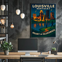 Louisville, Kentucky Heart of Bluegrass Poster