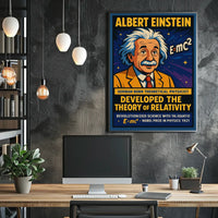 Einstein Relativity Vintage Science Educational Poster