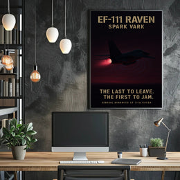 Stylized EF-111A Raven Aircraft Military Art Poster