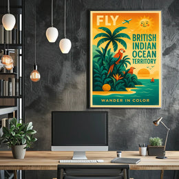 Fly to the British Indian Ocean Territory Poster