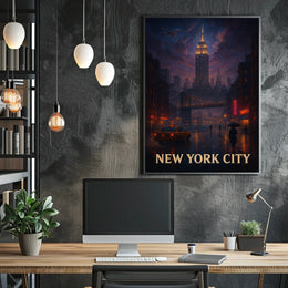 New York City Nightscape Poster