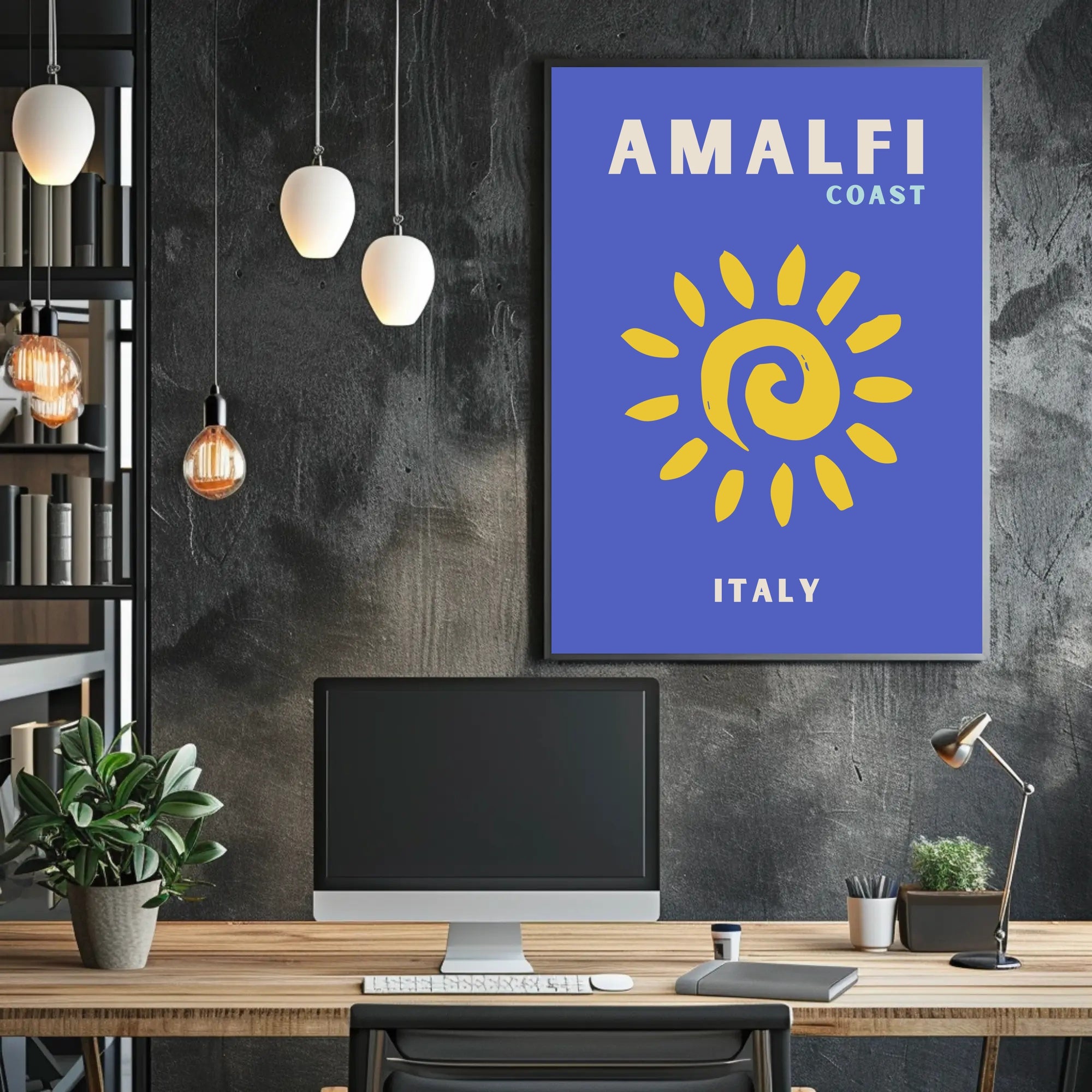 Amalfi Coast Dreamscape Seamless Travel Poster PosterGoat
