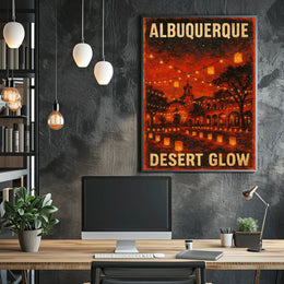 Albuquerque Desert Glow Poster