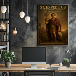 St. Expeditus Religious Poster Vintage Wall Art