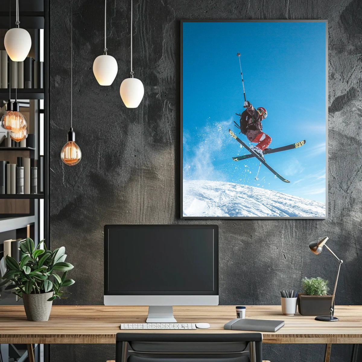 Skiing Adventure Poster
