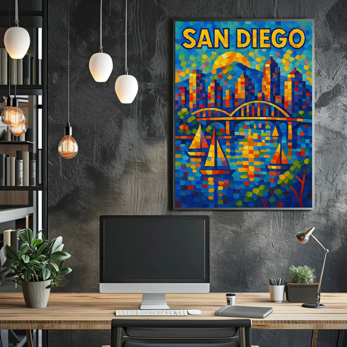 San Diego Skyline Poster