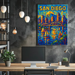 San Diego Skyline Poster