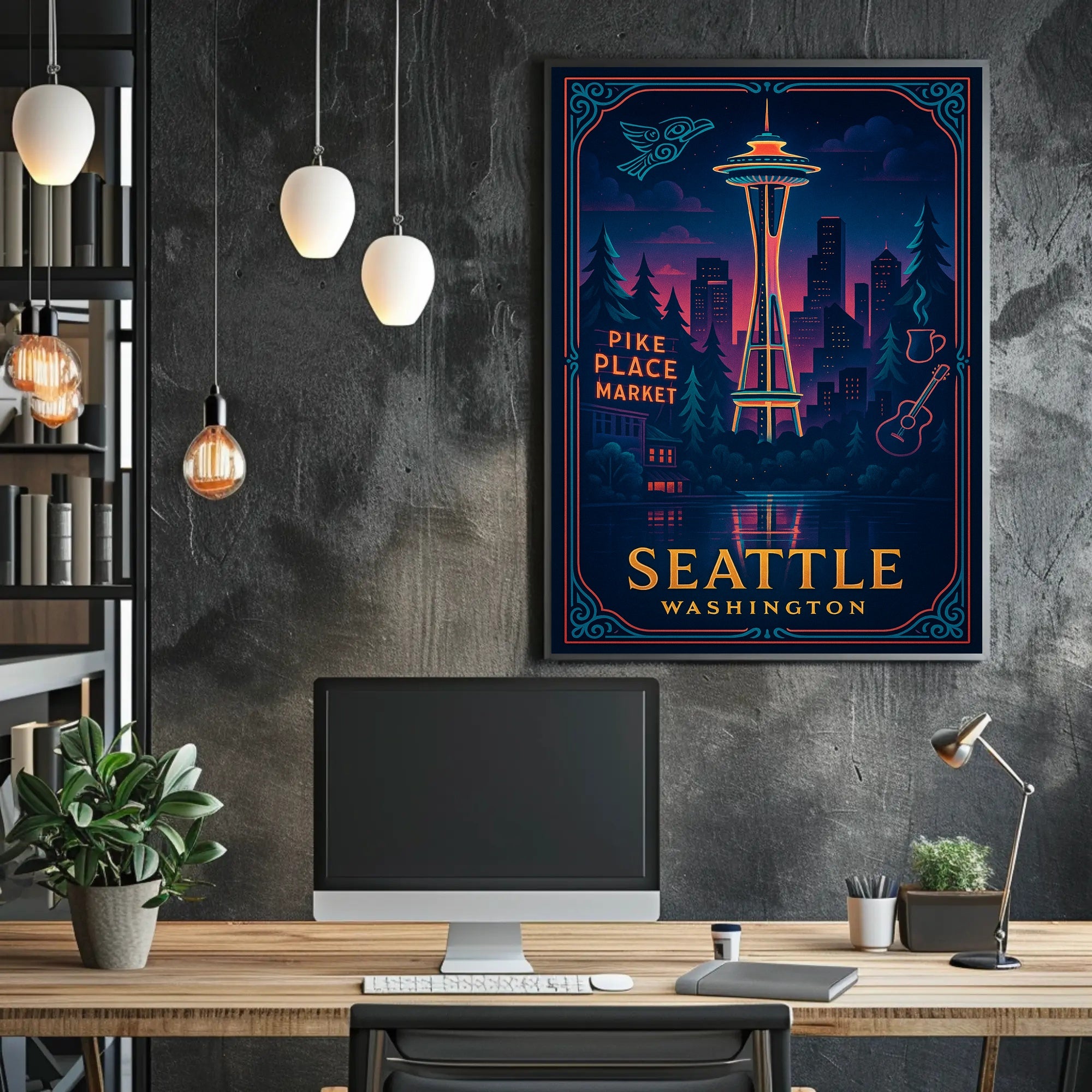 Enchanting Seattle Skyline Poster