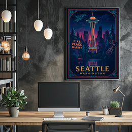 Enchanting Seattle Skyline Poster