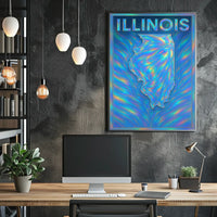 Illinois A Vibrant Tribute Poster