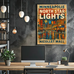 Minneapolis North Star Lights Poster