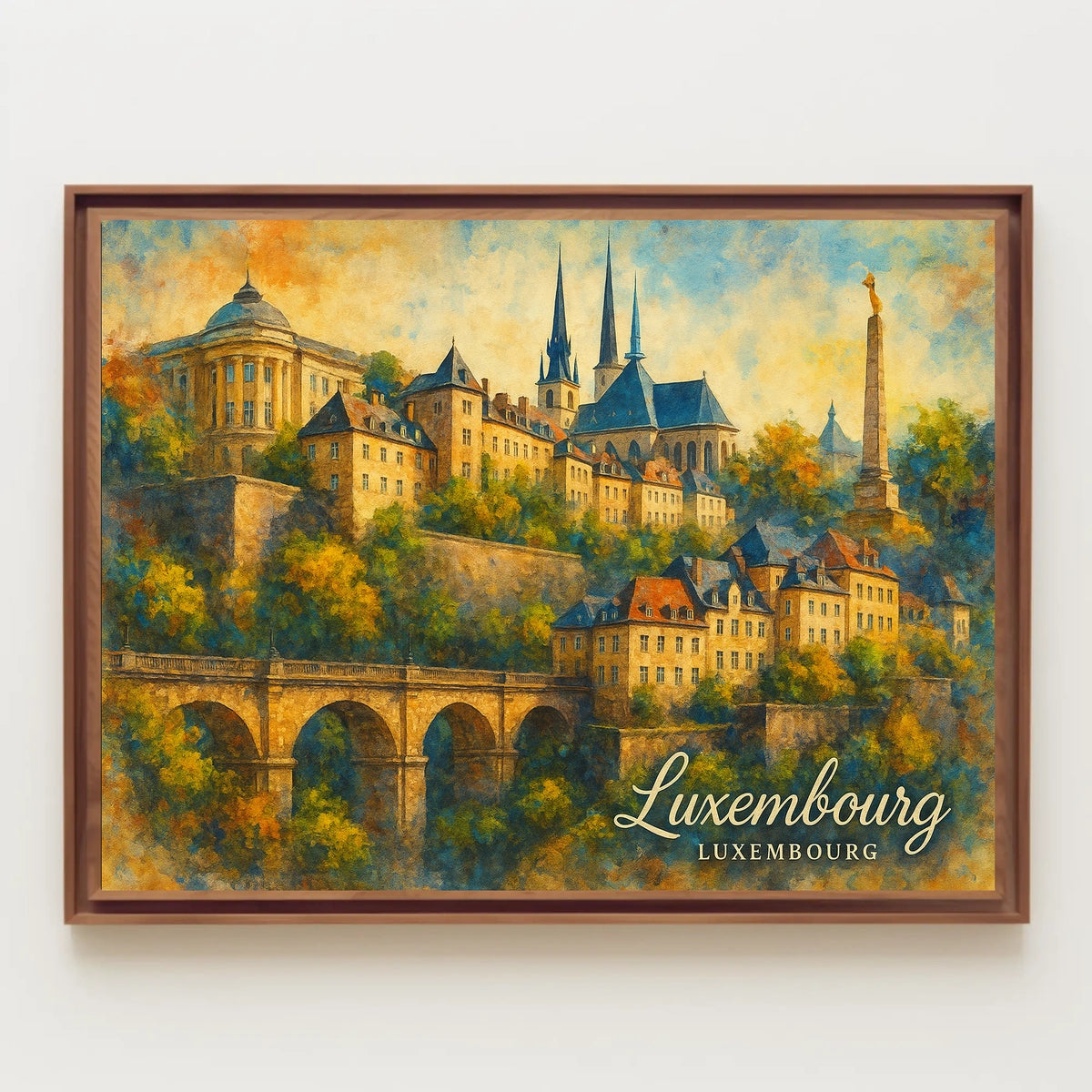 Luxembourg Cityscape Wanderlust Photography Realism Poster