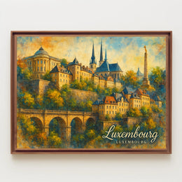 Luxembourg Cityscape Wanderlust Photography Realism Poster