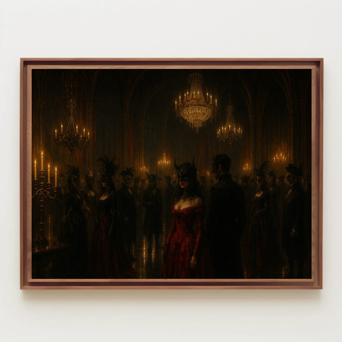 Enchanted Masquerade Moonlit Skyline Dreamlike Panorama Surreal Cityscape Poster