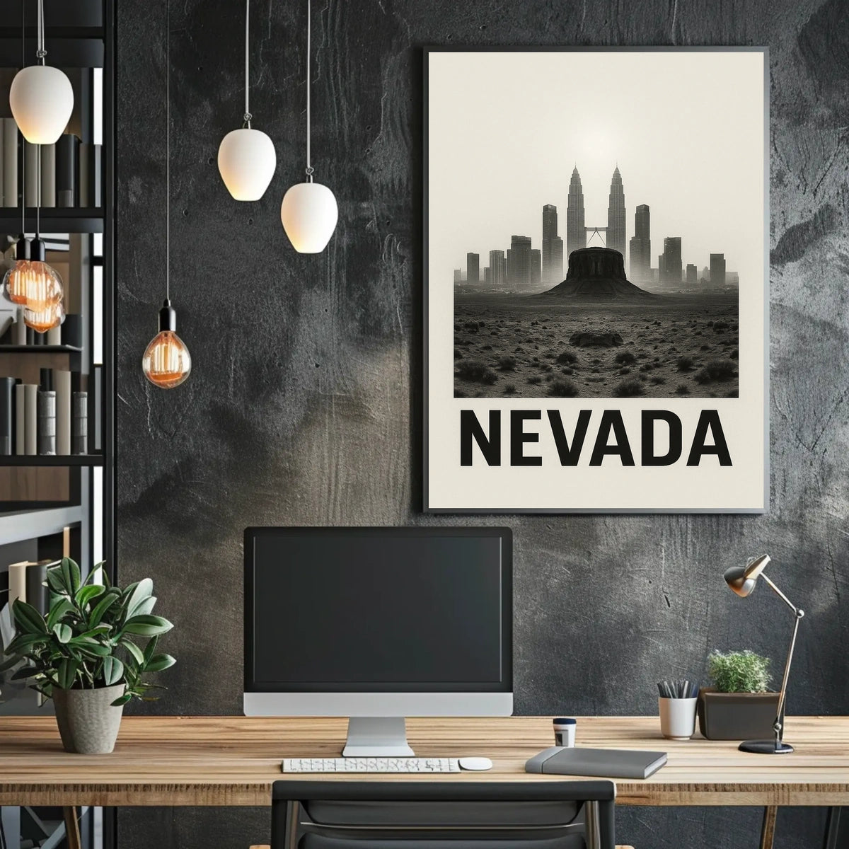 Nevada Urban Meets Desert Poster