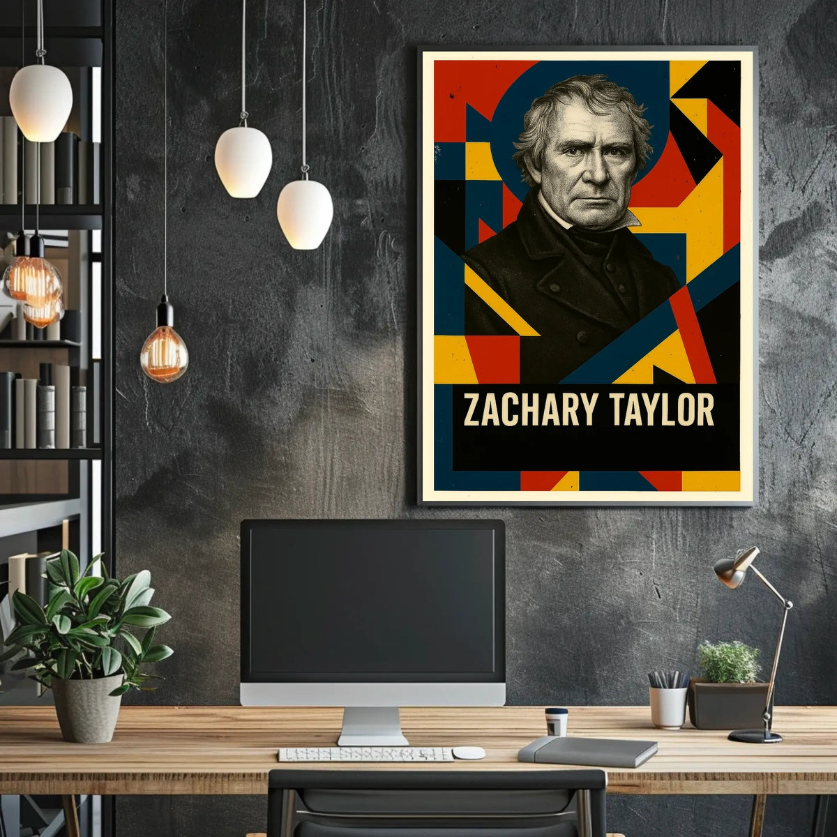 Zachary Taylor 12th President of the United States Abstract Pop Poster