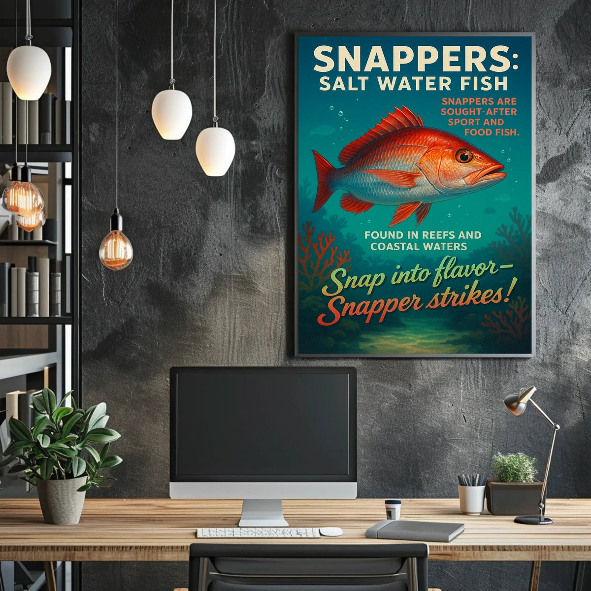 Snappers Salt Water Fish Poster
