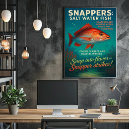 Snappers Salt Water Fish Poster