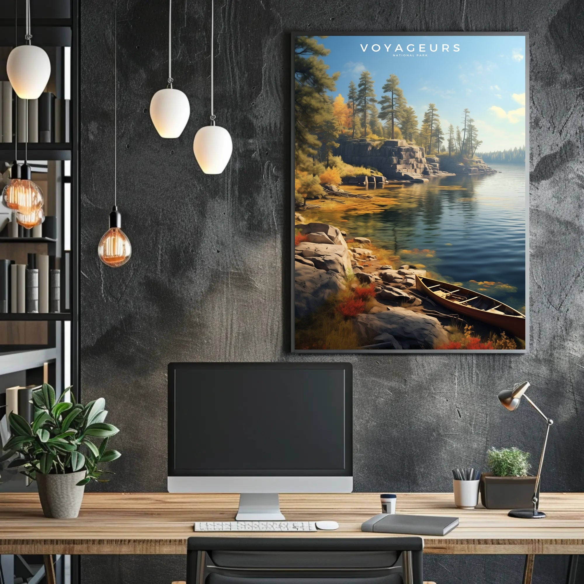 Voyageurs National Park Autumn Poster Wall Art Print