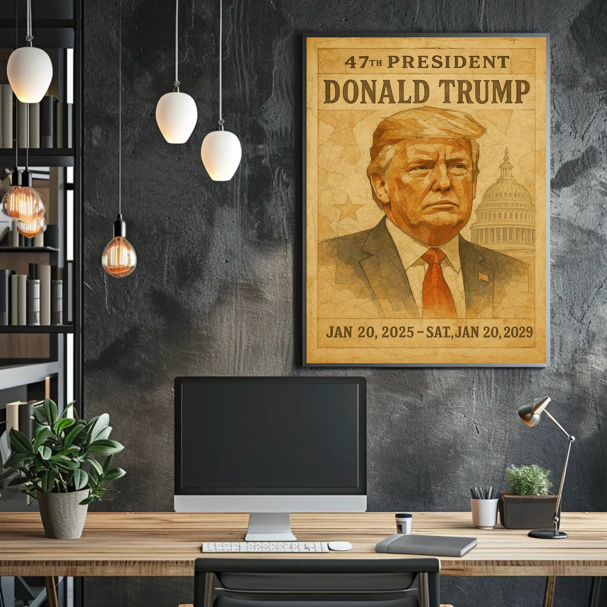 Donald Trump 47th President Vintage Collectible Poster