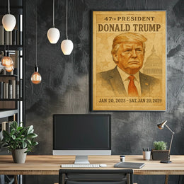 Donald Trump 47th President Vintage Collectible Poster