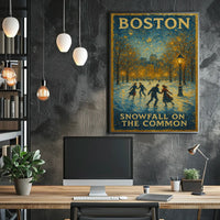 Snowfall On The Common Poster