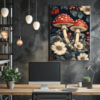 Enchanted Forest Mushrooms Wall Art Print