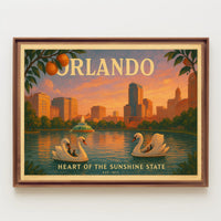 Orlando Travel Poster Heart of the Sunshine State