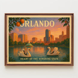 Orlando Travel Poster Heart of the Sunshine State